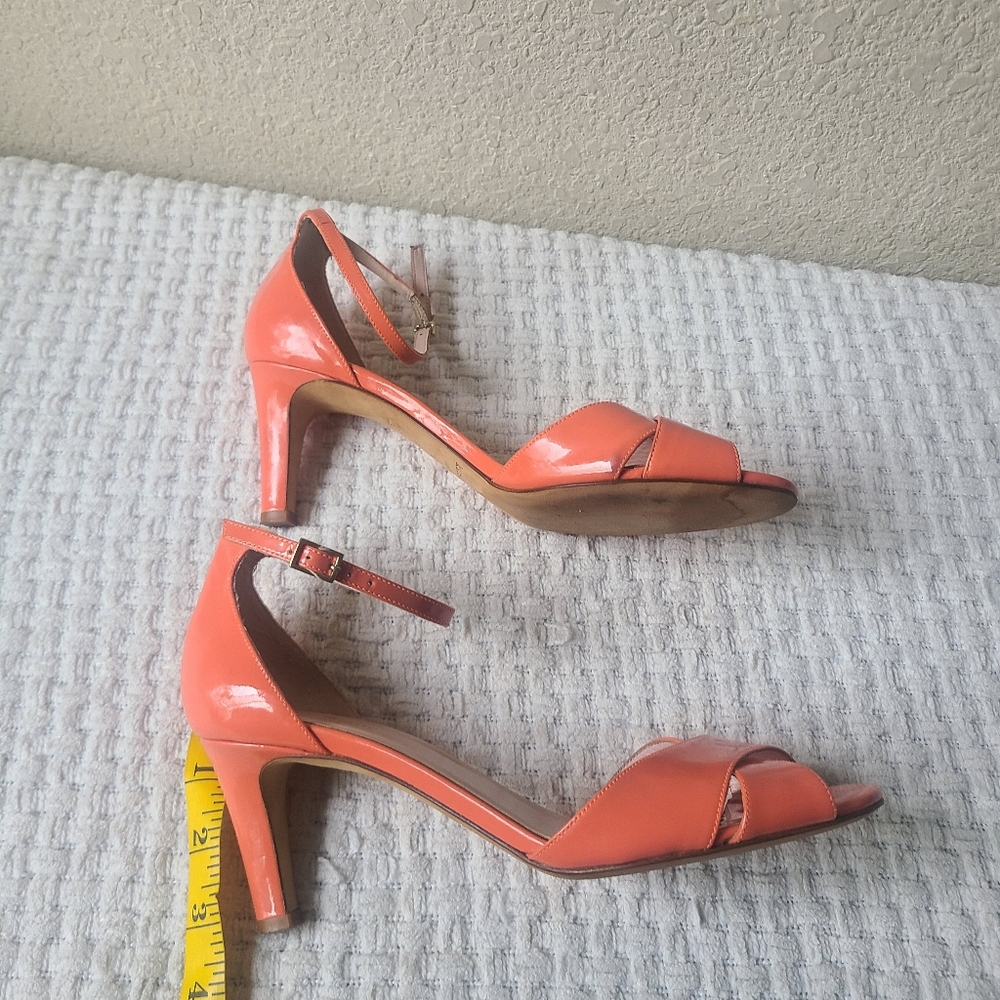 Kate Spade Elegant Orange Heeled Sandals Women's Size 9 - Picture 11 of 11